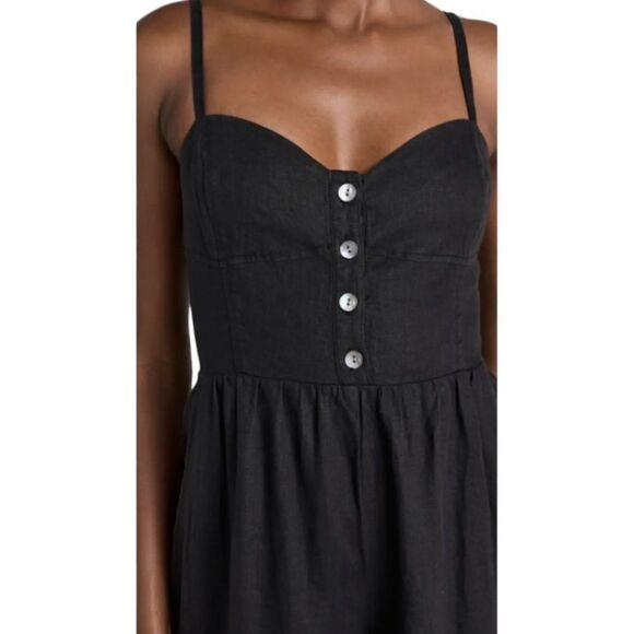 Madewell NWT Linen Wide-Leg Sleeveless Summer Jumpsuit sz 0 - Picture 11 of 16